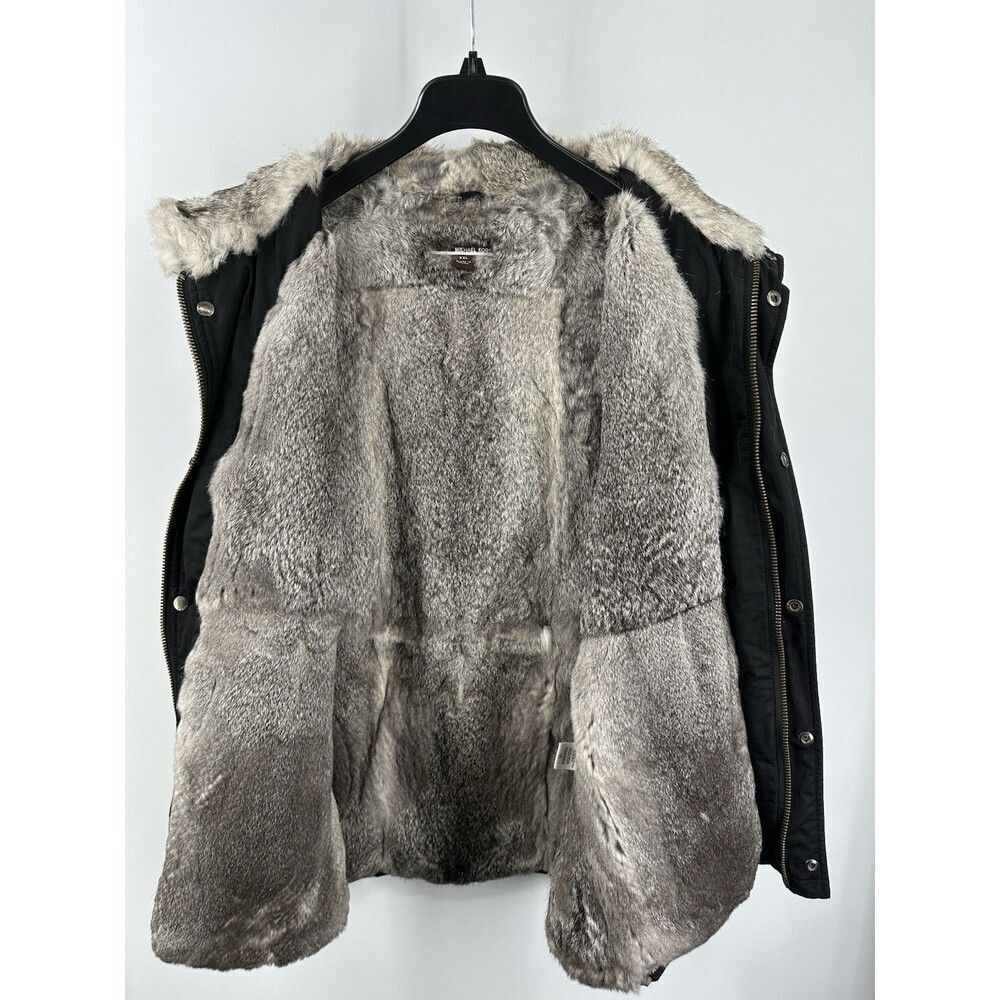 Michael Kors Rabbit Fur Tactical Black Vest XXL